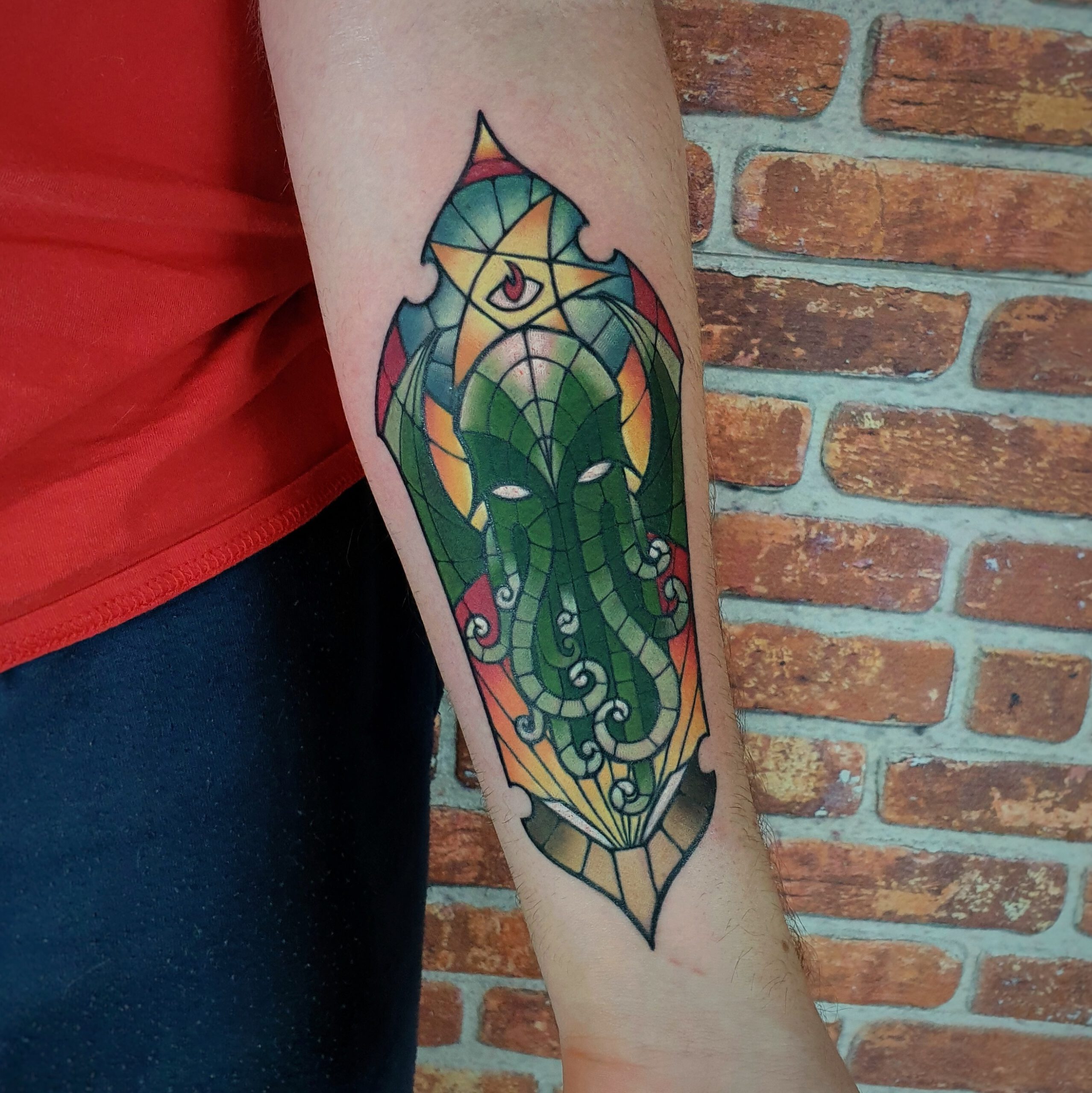 Tattoos and Tattoo Flash Stained glass