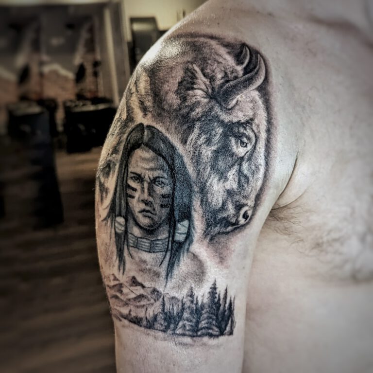 Inheemse Amerikaanse Jan Leidelmeyer Tattoo