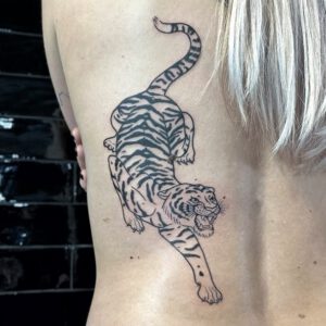 Tattoo Studio Ink &amp; Intuition Tattoo Artiest Cleo Vlaming Tiger Tijger Traditioneel Traditioneel Tattoo