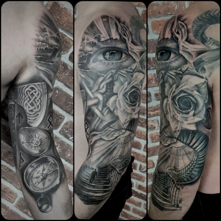 Lifepath Sleeve Tattoo by Marloes Lupker