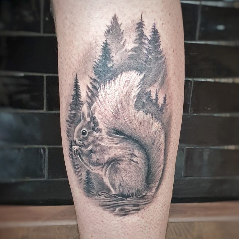 Realistic Forest Tattoo by Marloes Lupker