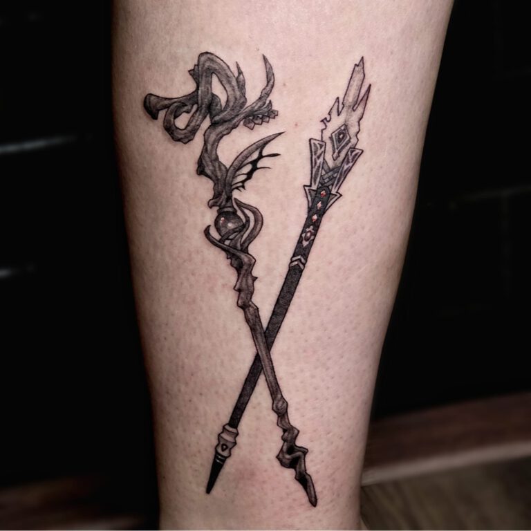 Gamer geek tattoo by Tattoo artiest Yara Verhoeve Amsterdam Tattoo Studio