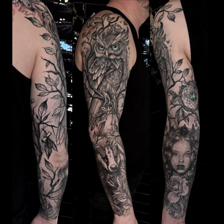 sketchy magical spirit animal sleeve by Marloes Lupker