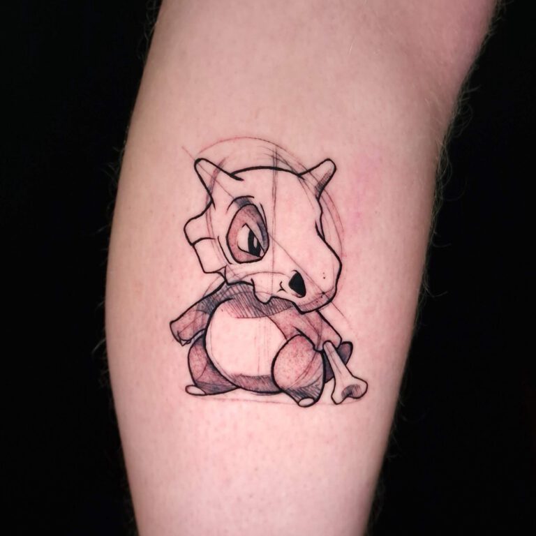 Cubone Pokémon Tattoo by Samalandra