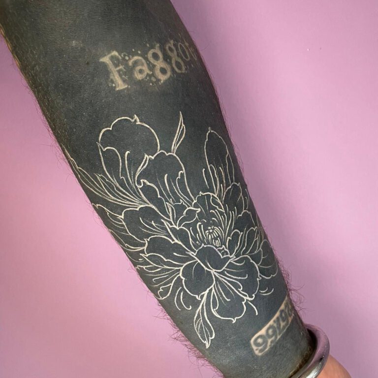 white on black tattoo