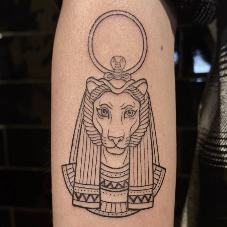 egyptian god tattoo by cleo vlaming
