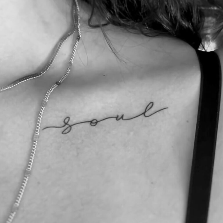 soul lettering fineline tattoo by cleo vlaming